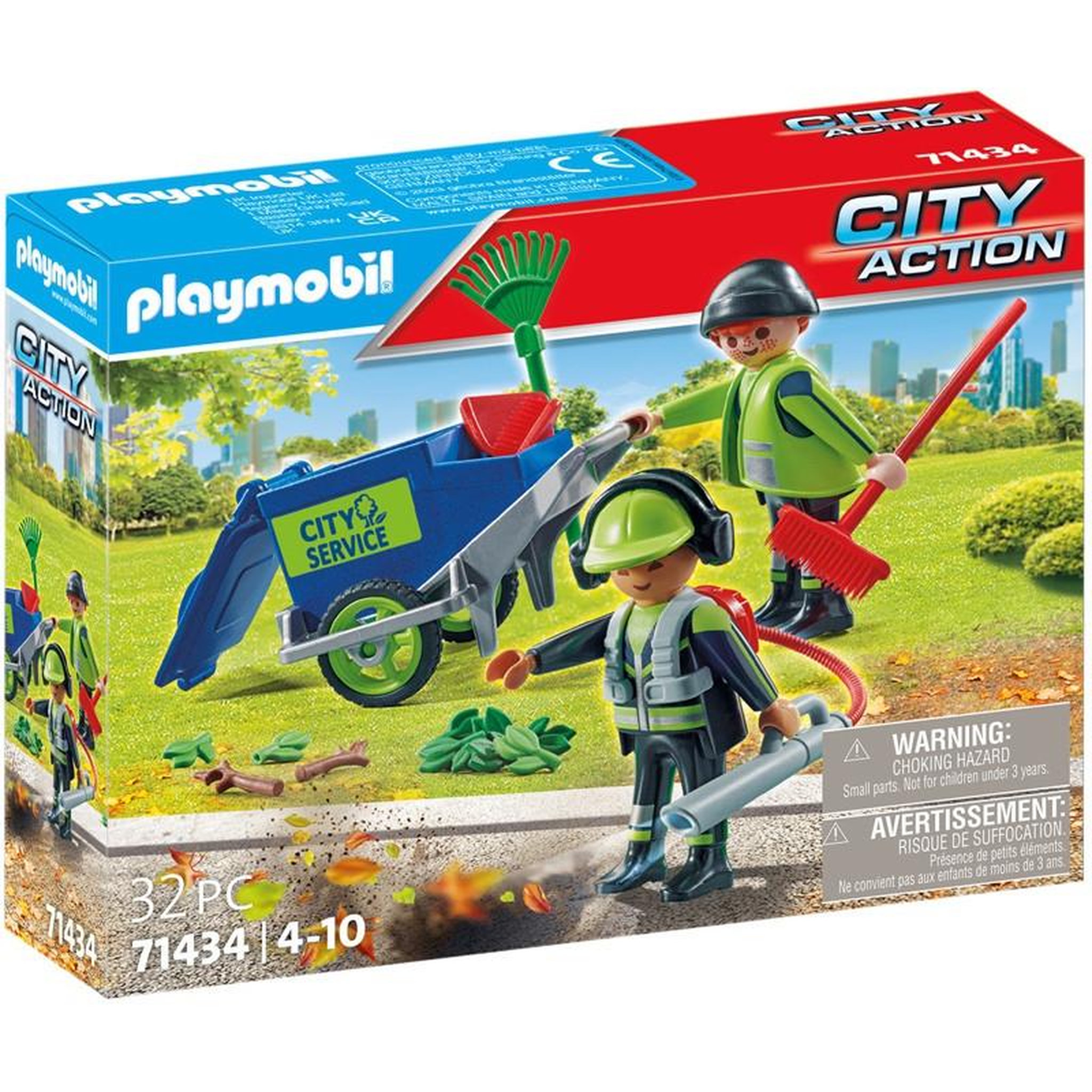 PLAYMOBIL AGENTS ENTRET VOIRIE +EQUIPMT PLAYMOBIL PLL71434