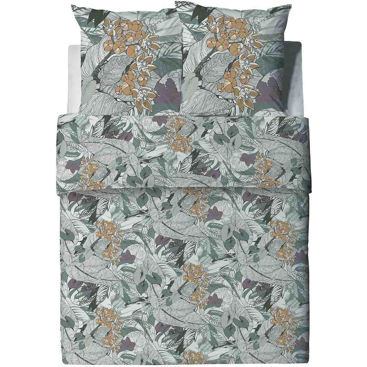 Les Ateliers du Linge Parure De Couette 3pcs 240x220cm 100% Coton Bio 57 Fils/cm2-zelia