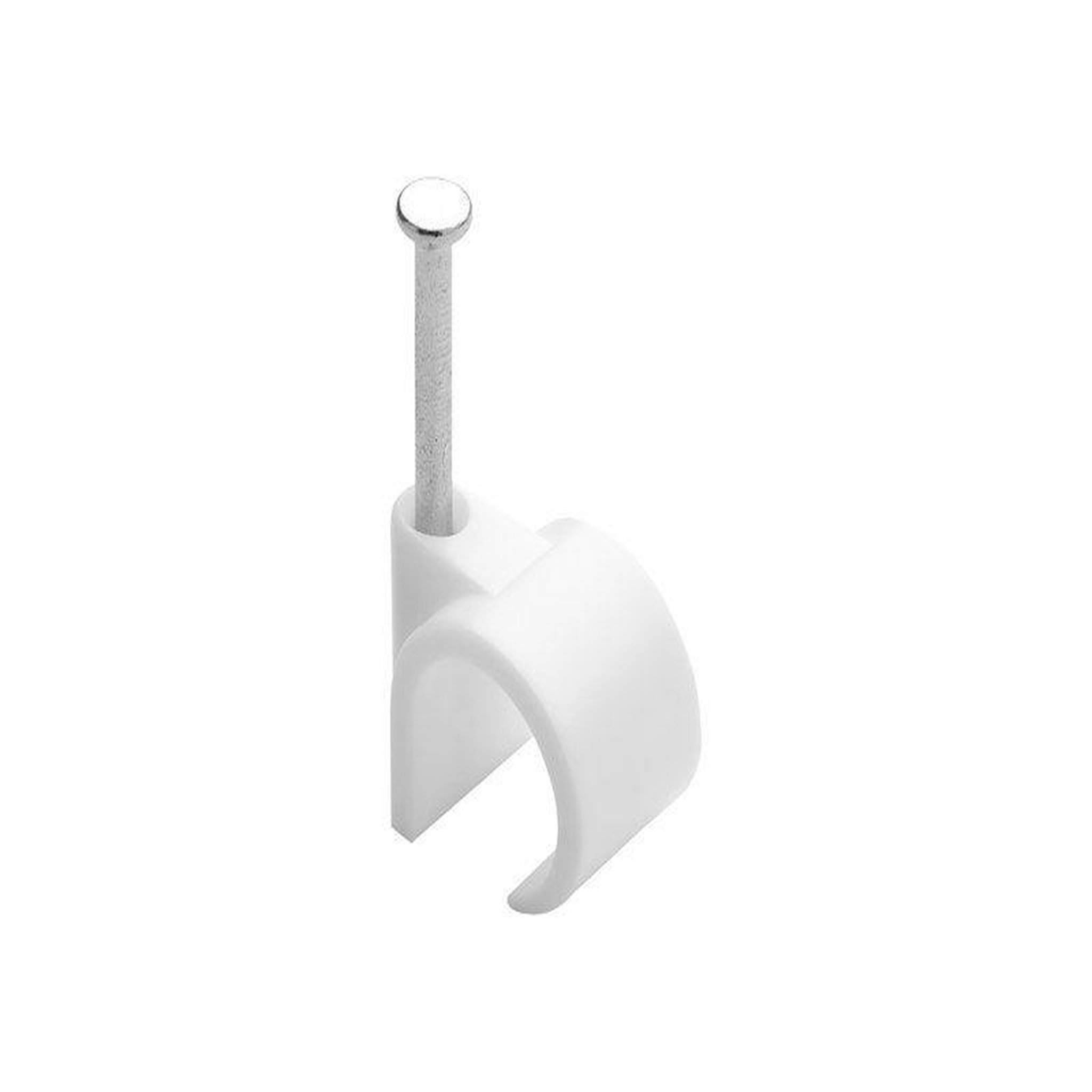 CENTRALE BRICO Lot de 50 attache-fils, Diamètre de 12 à 16 mm, L.33 mm, Blanc