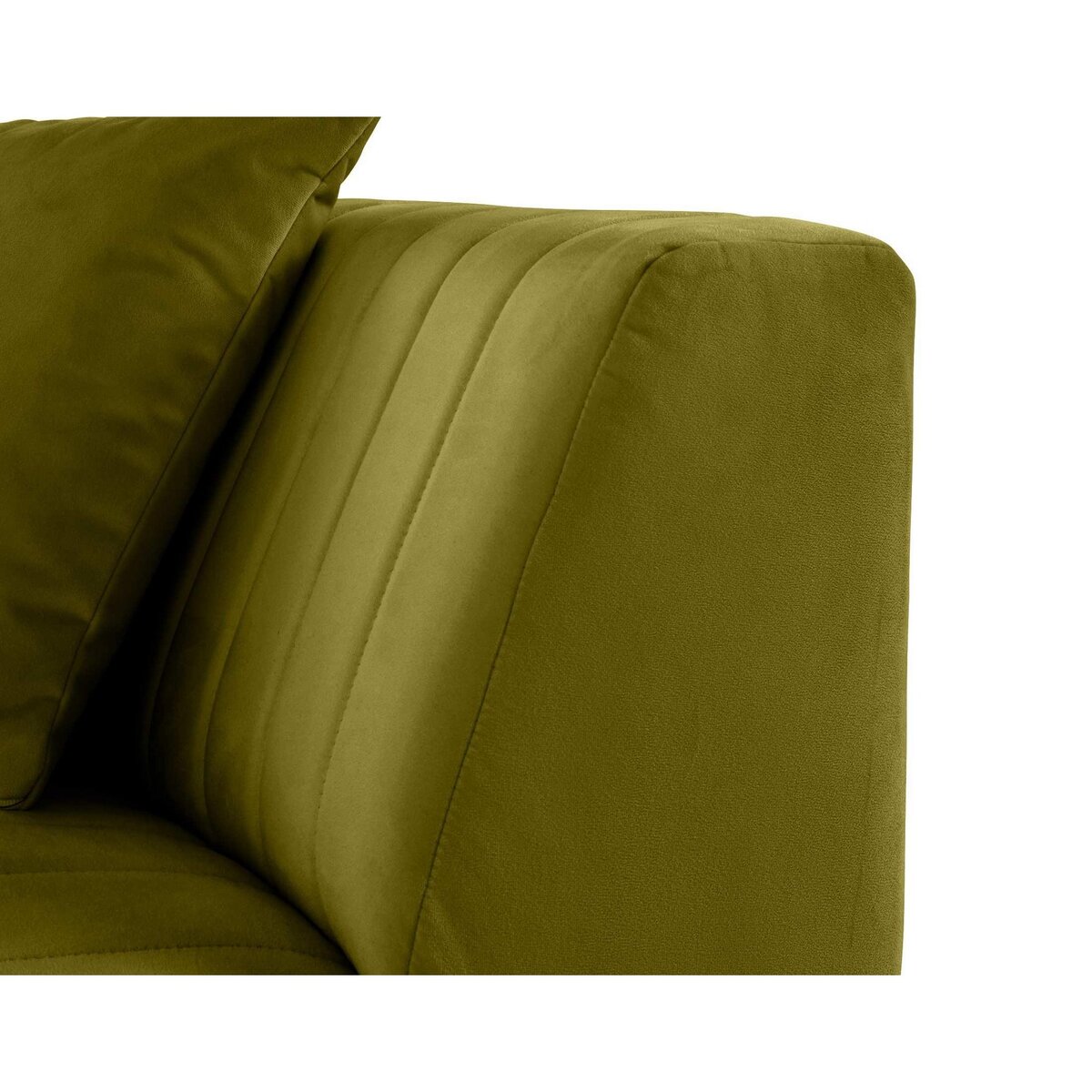 LISA DESIGN Nova - module d'assise d'angle réversible - en velours