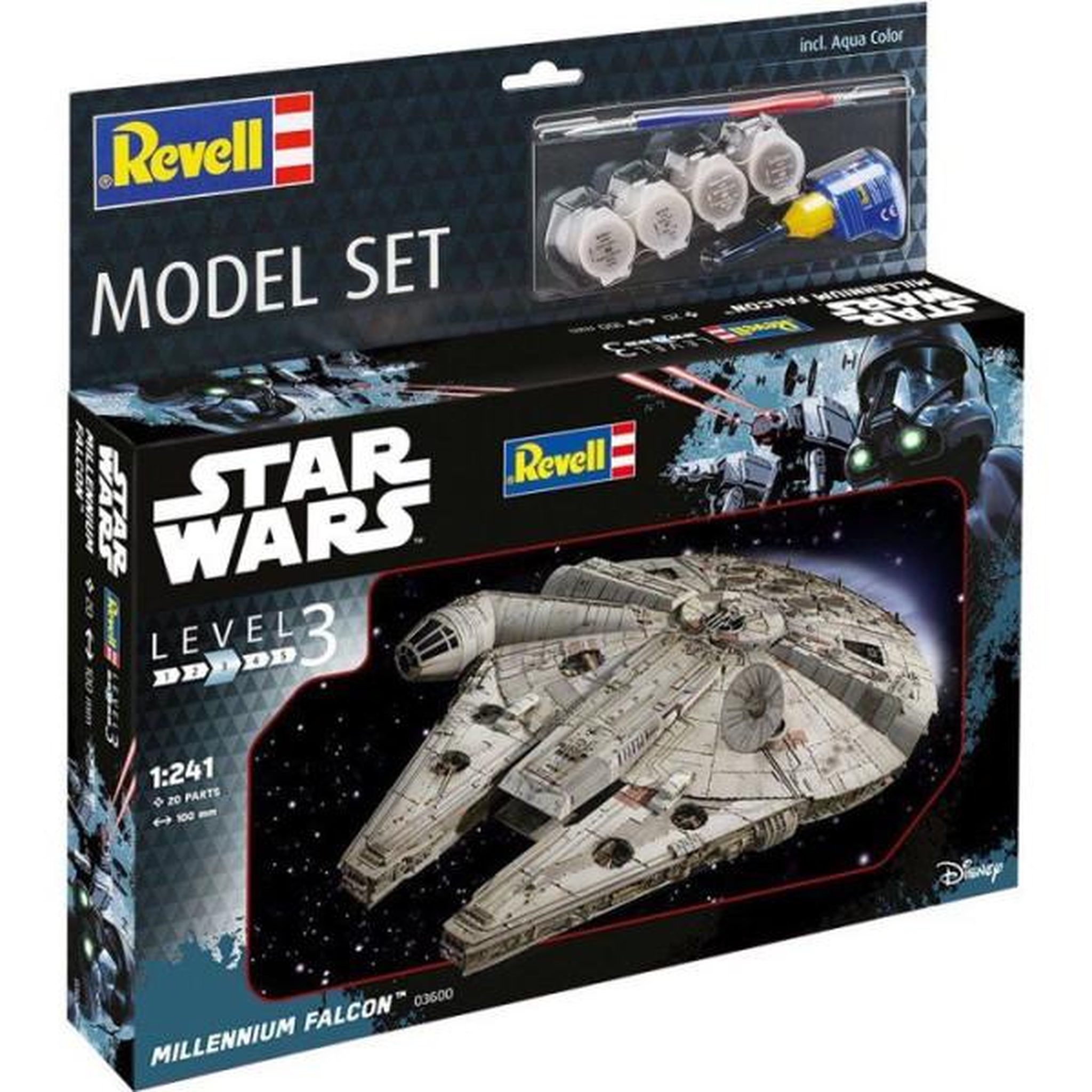 Voir la diapositive 2 : Revell Maquette - REVELL - Model Set - Star Wars - Faucon Millenium - Avec colle, peintures et accessoires