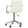 Voir la diapositive 4 : VIDAXL Chaise pivotante de salle a manger Blanc Similicuir