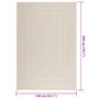 Voir la diapositive 6 : VIDAXL Tapis ZIZUR creme 140x200 cm aspect de jute interieur exterieur