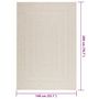 Voir la diapositive 6 : VIDAXL Tapis ZIZUR creme 140x200 cm aspect de jute interieur exterieur