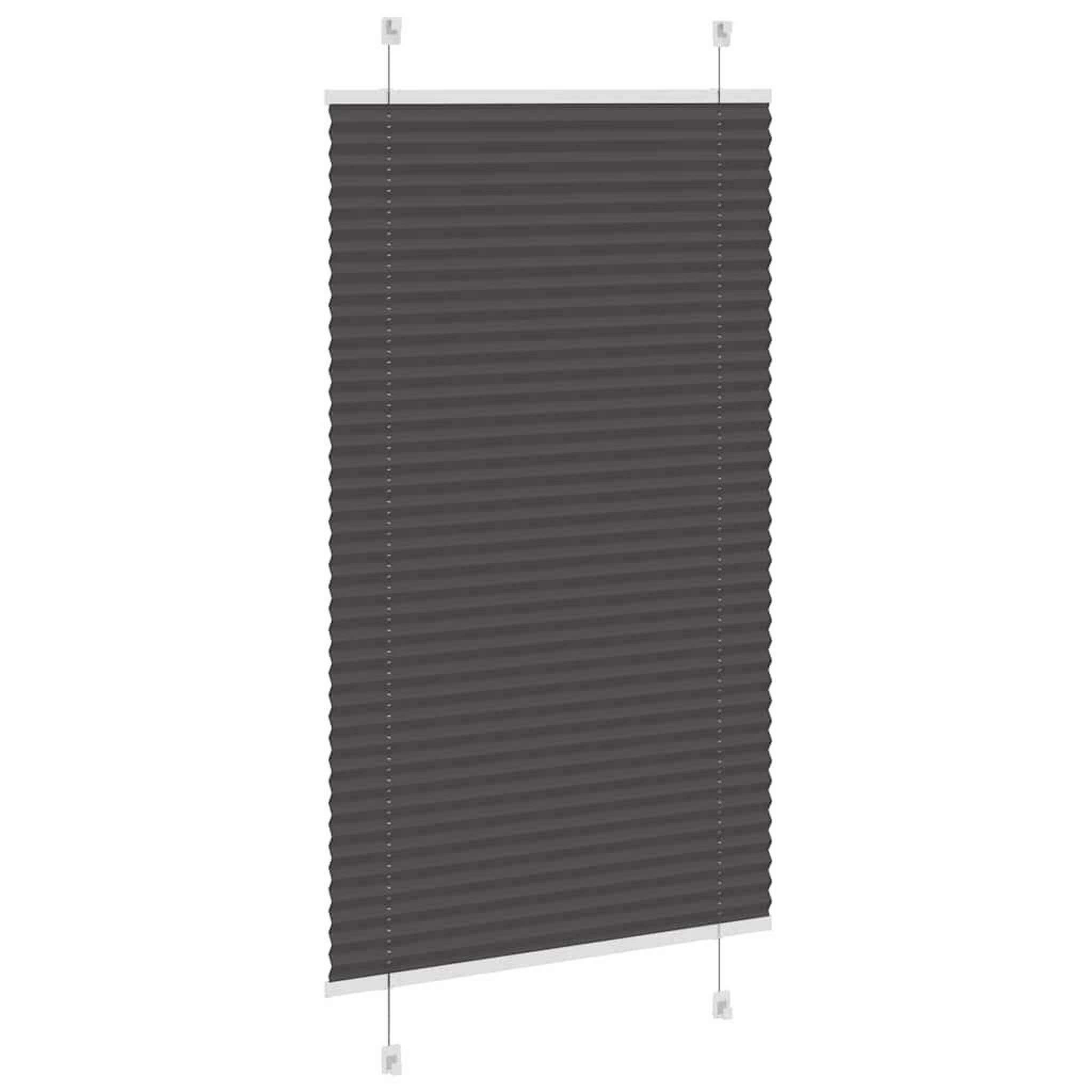 Voir la diapositive 4 : VIDAXL Store plisse noir 80x150 cm largeur du tissu 79,4 cm polyester