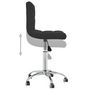 Voir la diapositive 5 : VIDAXL Chaise pivotante de salle a manger Noir Tissu