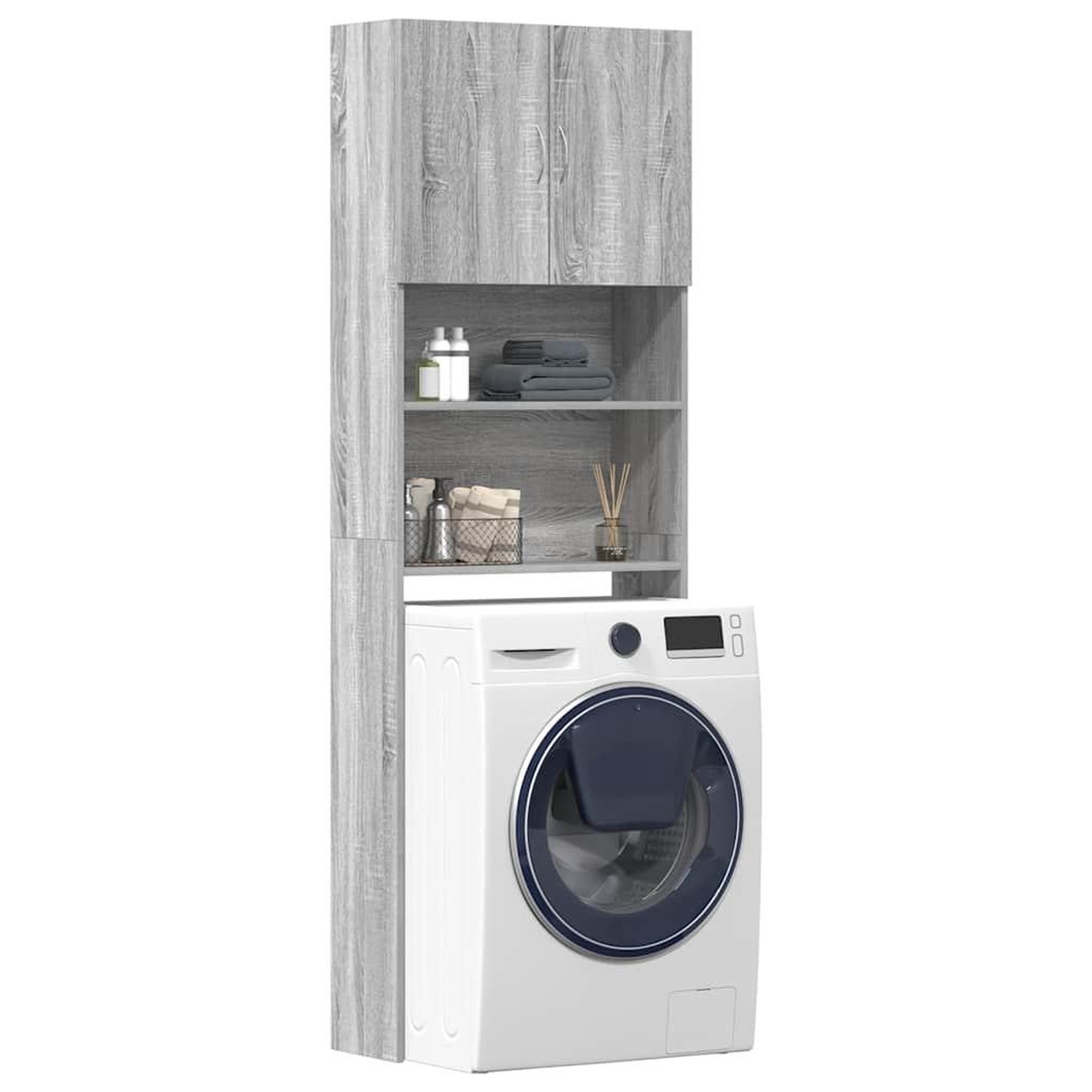 VIDAXL Meuble de machine a laver sonoma gris bois d'ingenierie