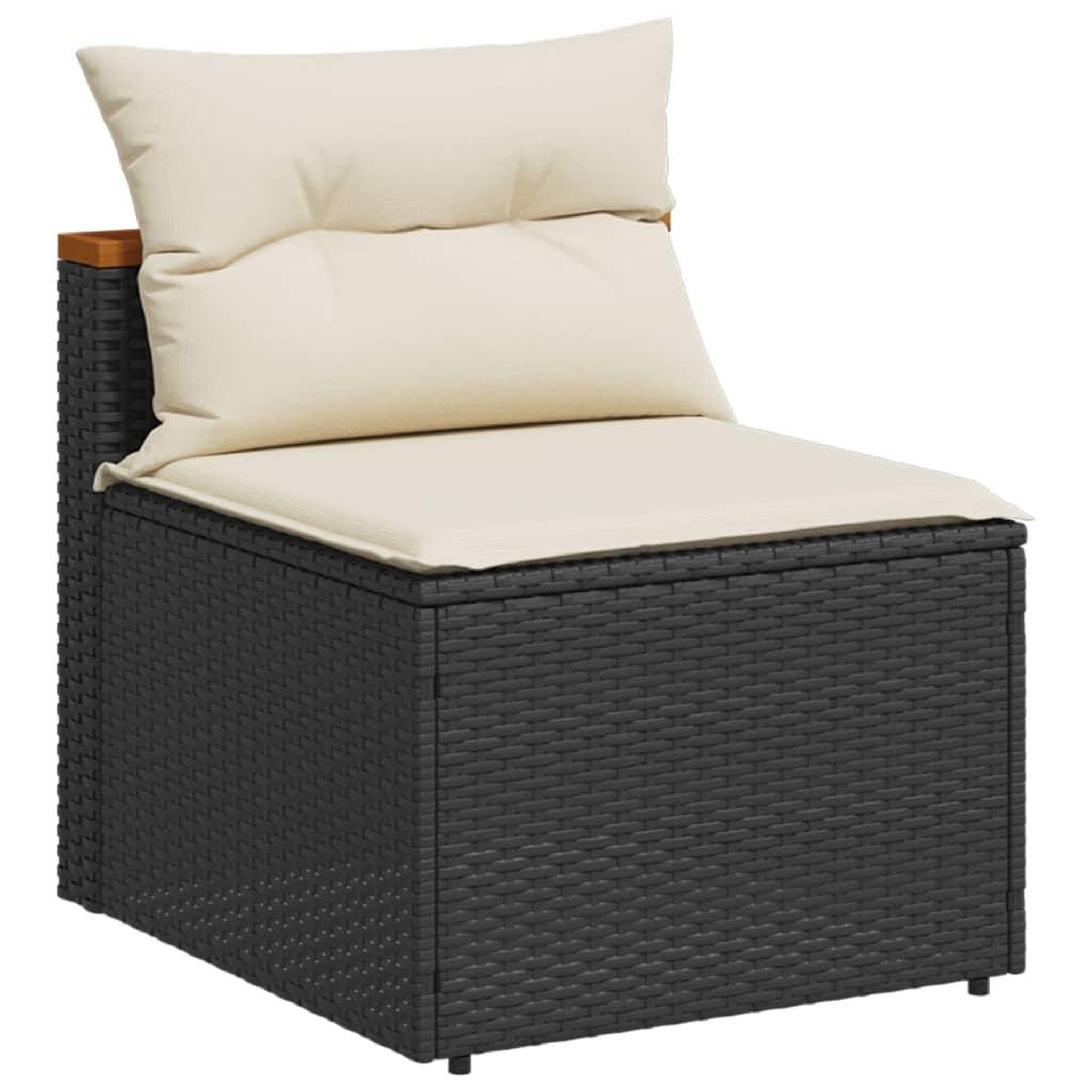 Voir la diapositive 4 : VIDAXL Canapes de jardin sans accoudoirs avec coussins 2 pcs noir