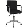 Voir la diapositive 2 : VIDAXL Chaise pivotante de bureau Noir Tissu
