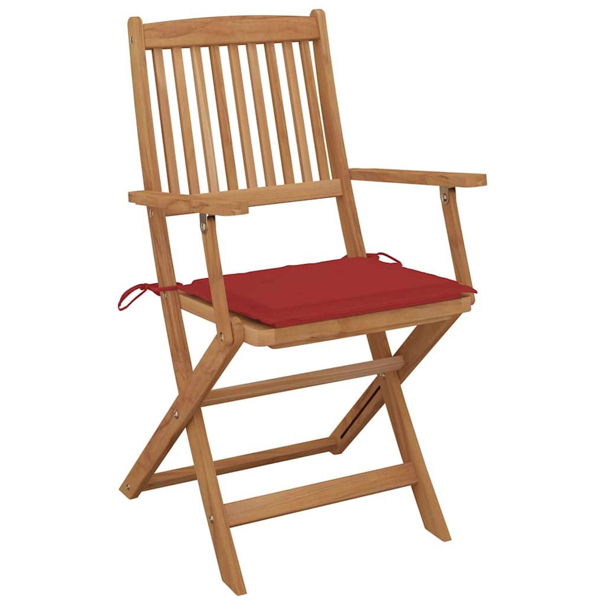 Voir la diapositive 2 : VIDAXL Chaises pliables de jardin lot de 4 avec coussins Bois d'acacia