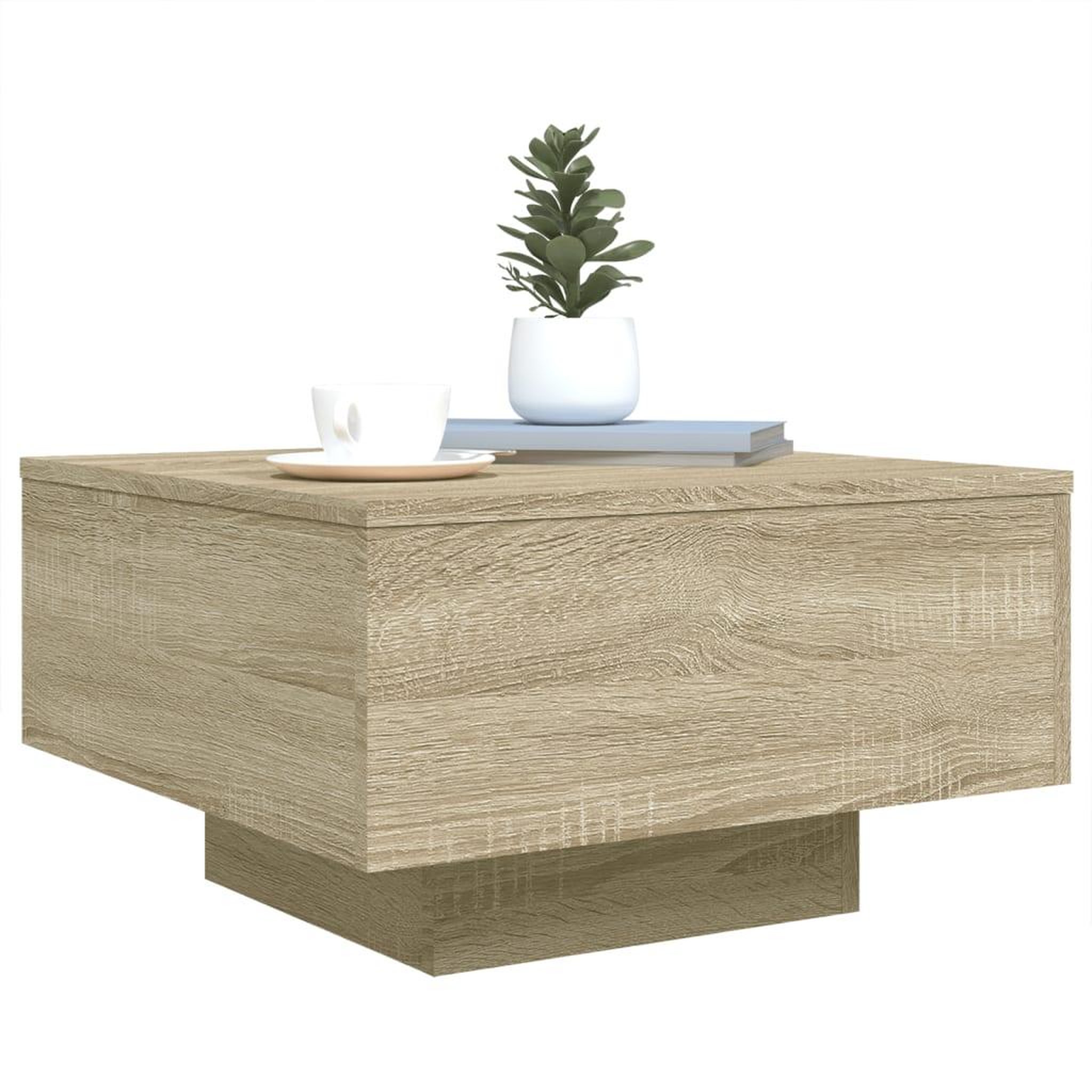 Voir la diapositive 4 : VIDAXL Table basse chene sonoma 55x55x31 cm bois d'ingenierie