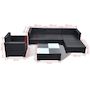 Voir la diapositive 6 : VIDAXL Salon de jardin 6 pcs avec coussins Resine tressee Noir
