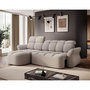 Voir la diapositive 3 : BEST MOBILIER Brume - canapé d'angle gauche 4 places convertible électrique avec coffre et têtières réglables en tissu bouclette