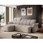 Voir la diapositive 3 : BEST MOBILIER Brume - canapé d'angle gauche 4 places convertible électrique avec coffre et têtières réglables en tissu bouclette