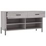 Voir la diapositive 5 : VIDAXL Banc à chaussures sonoma gris 102x35x55 cm bois d ingénierie