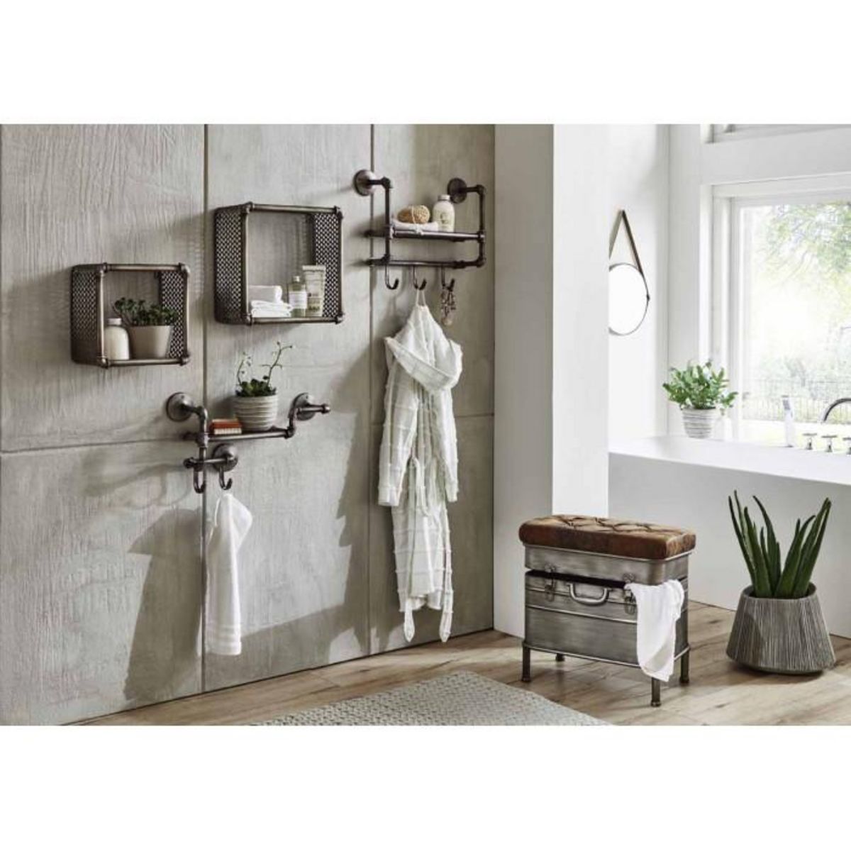 Paris Prix Banc & Coffre de Rangement  Cervin  51cm Anthracite