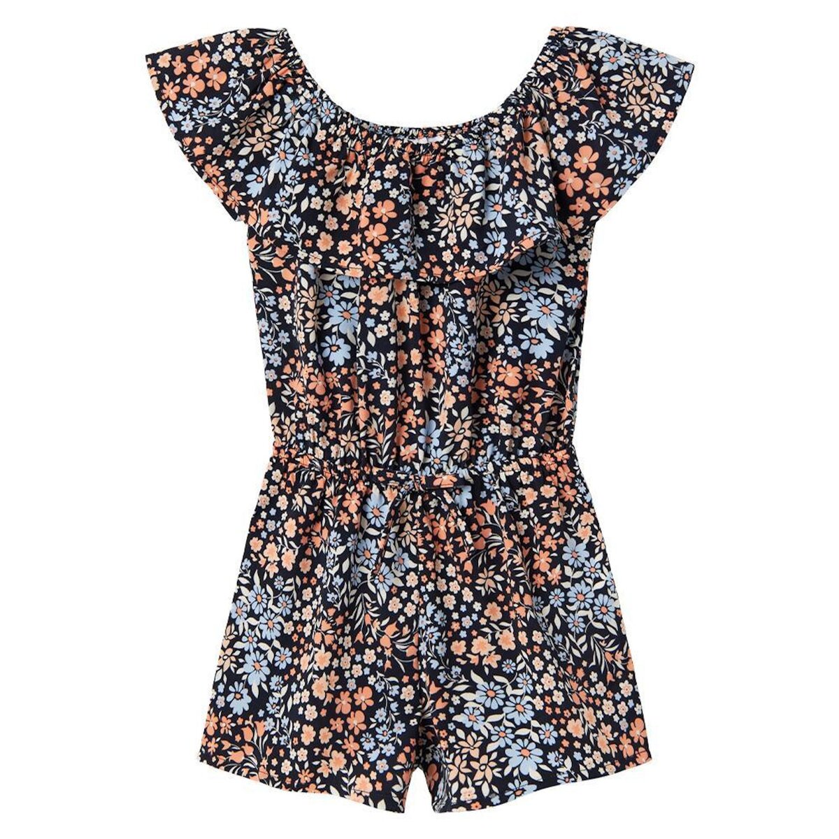 NAME IT Combishort Marine/Orange Fille Name it Vinaya