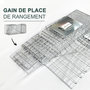 Voir la diapositive 6 : OUTSUNNY Piège de capture pliable pour petits animaux type lapin rat - 2 portes, poignée - dim. 66L x 24l x 30H cm - acier