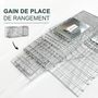 Voir la diapositive 6 : OUTSUNNY Piège de capture pliable pour petits animaux type lapin rat - 2 portes, poignée - dim. 66L x 24l x 30H cm - acier