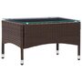 Voir la diapositive 1 : VIDAXL Table basse Marron 60x40x36 cm Resine tressee