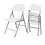 Voir la diapositive 5 : KZ GARDEN Lot de 2 Chaises pliantes blanches Plastique renforcé Chaise Camping Terrasse Réceptions KZGarden