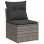 Voir la diapositive 4 : VIDAXL Salon de jardin 9 pcs avec coussins gris resine tressee