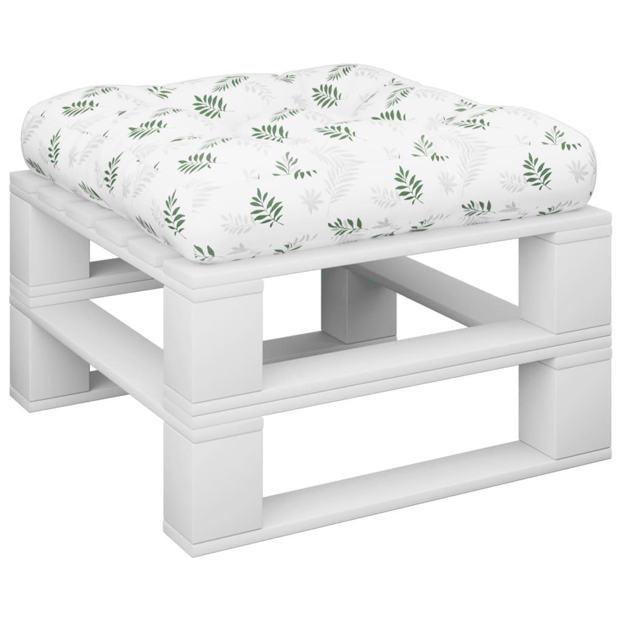 Voir la diapositive 3 : VIDAXL Coussin de palette a motif de feuilles 60x61,5x10 cm tissu
