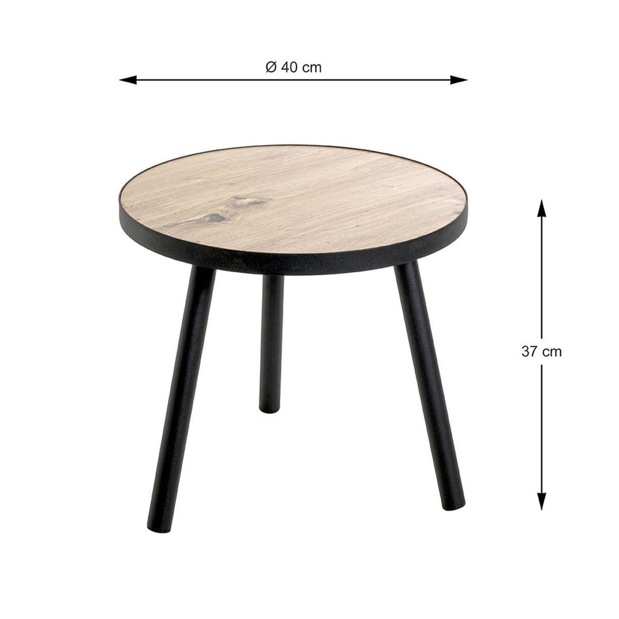 Voir la diapositive 3 : Paris Prix Table d'appoint  miranda  40cm chêne & noir