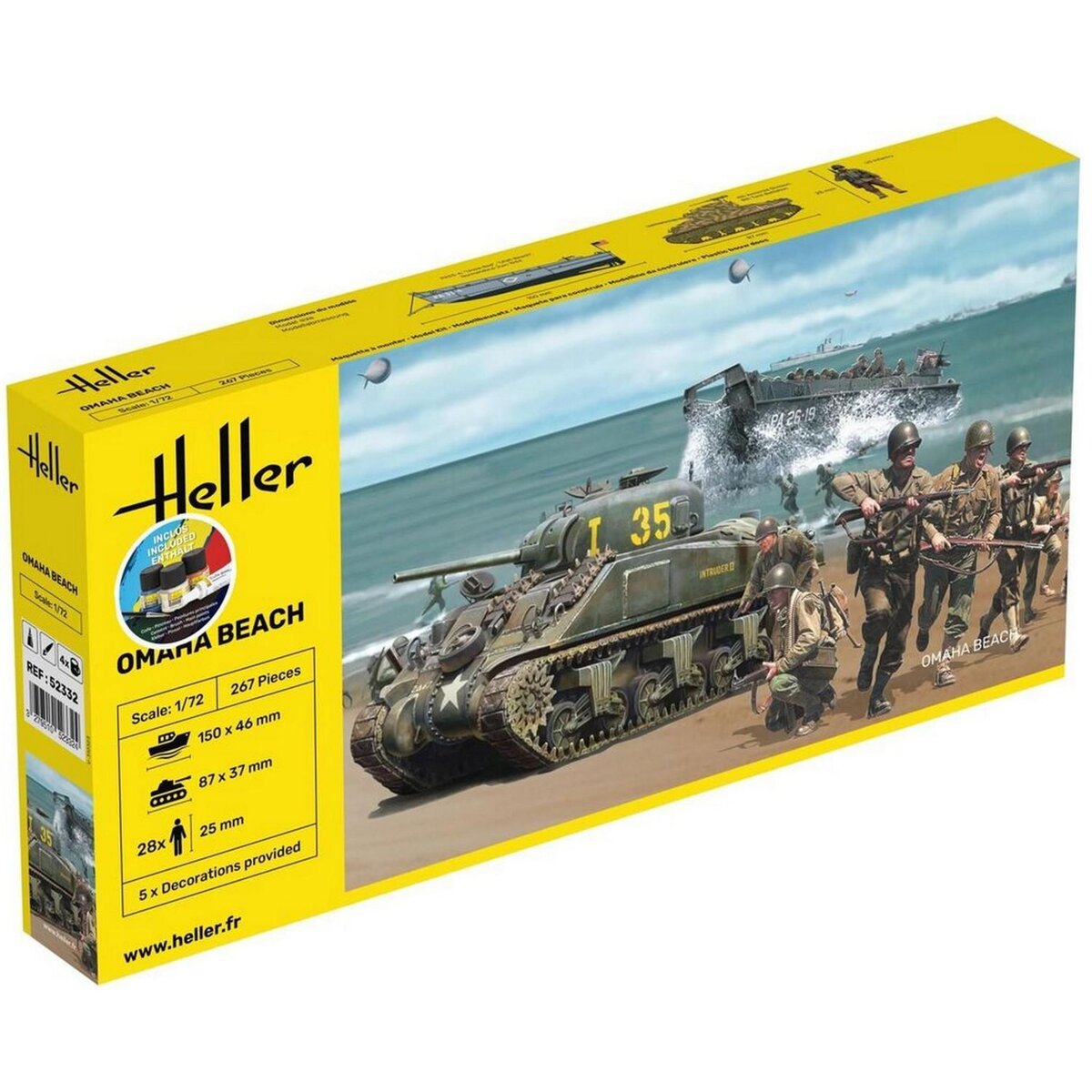Heller Maquettes et figurines militaires : Starter Kit - Omaha Beach