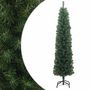 Voir la diapositive 1 : VIDAXL Sapin de Noël artificiel mince avec support vert 240 cm PVC