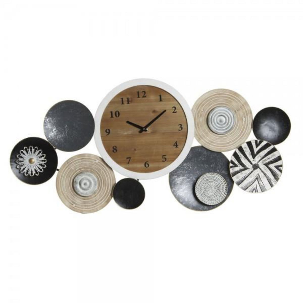 AAAAA Horloge Murale DKD Home Decor Métal Bois (105.4 x 6.5 x 51.5 cm)