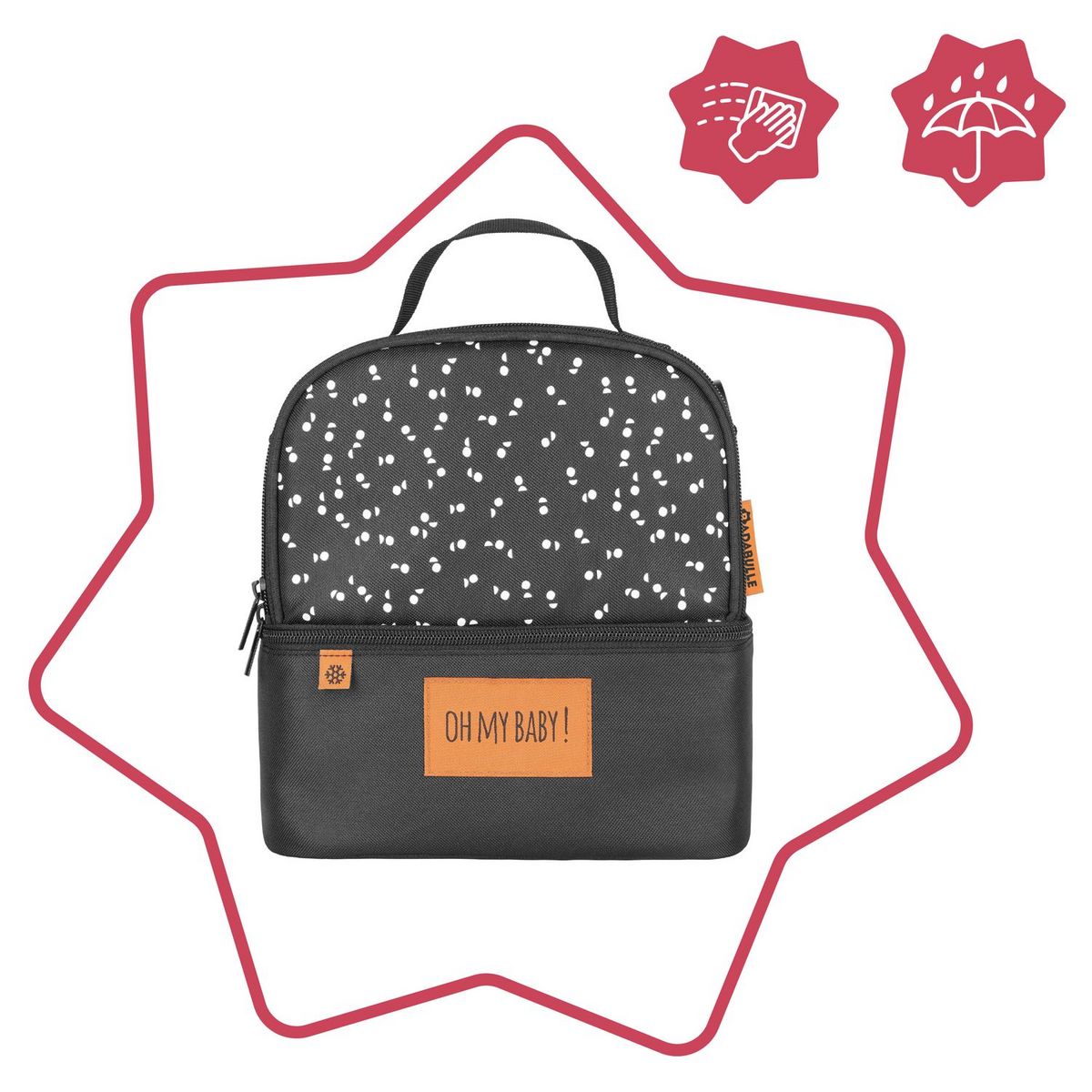 BADABULLE Sac Repas Isotherme multipoches Pick & Go