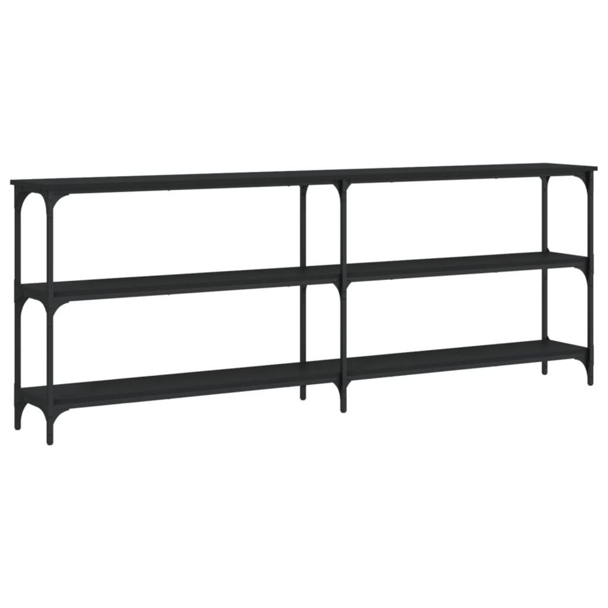 VIDAXL Table console noir 200x29x75 cm bois d'ingenierie