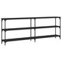 Voir la diapositive 2 : VIDAXL Table console noir 200x29x75 cm bois d'ingenierie