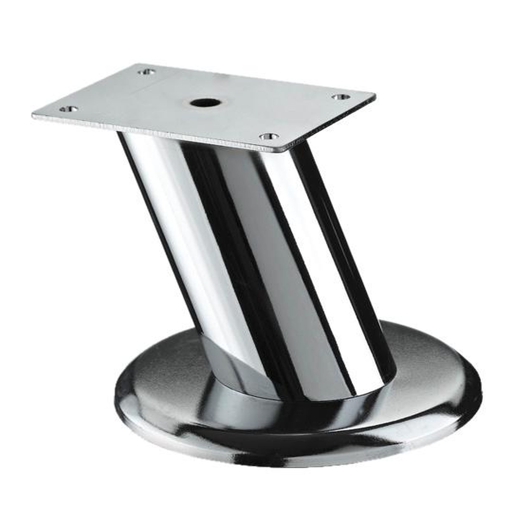 CENTRALE BRICO Pied meuble design HETTICH fixe acier chromé gris