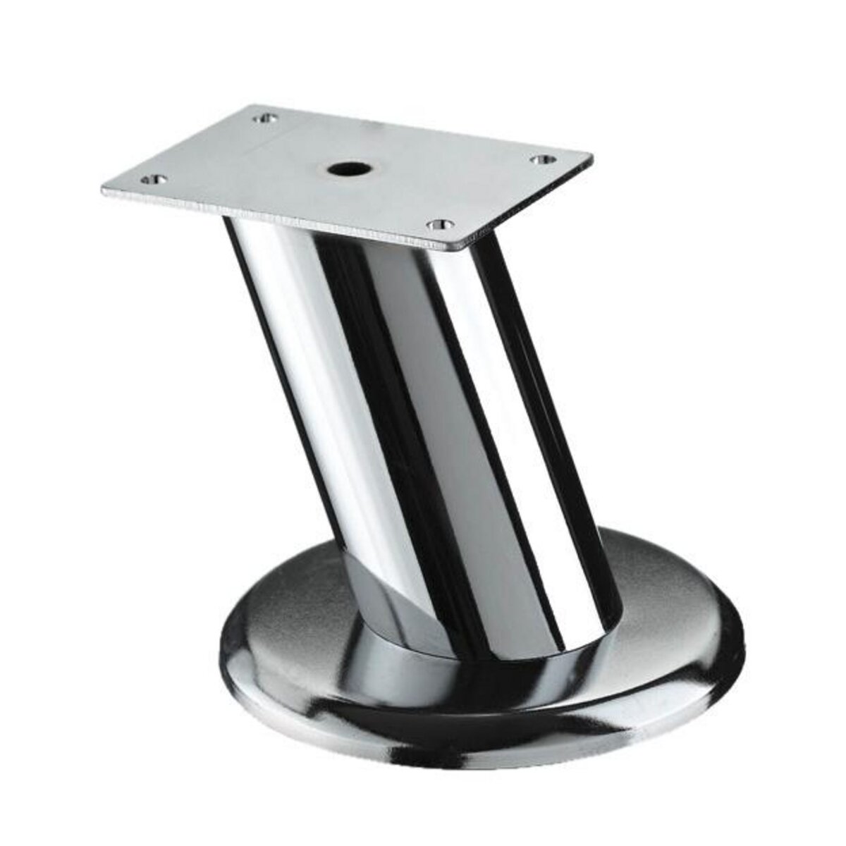 CENTRALE BRICO Pied meuble design HETTICH fixe acier chromé gris