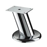 CENTRALE BRICO Pied meuble design HETTICH fixe acier chromé gris