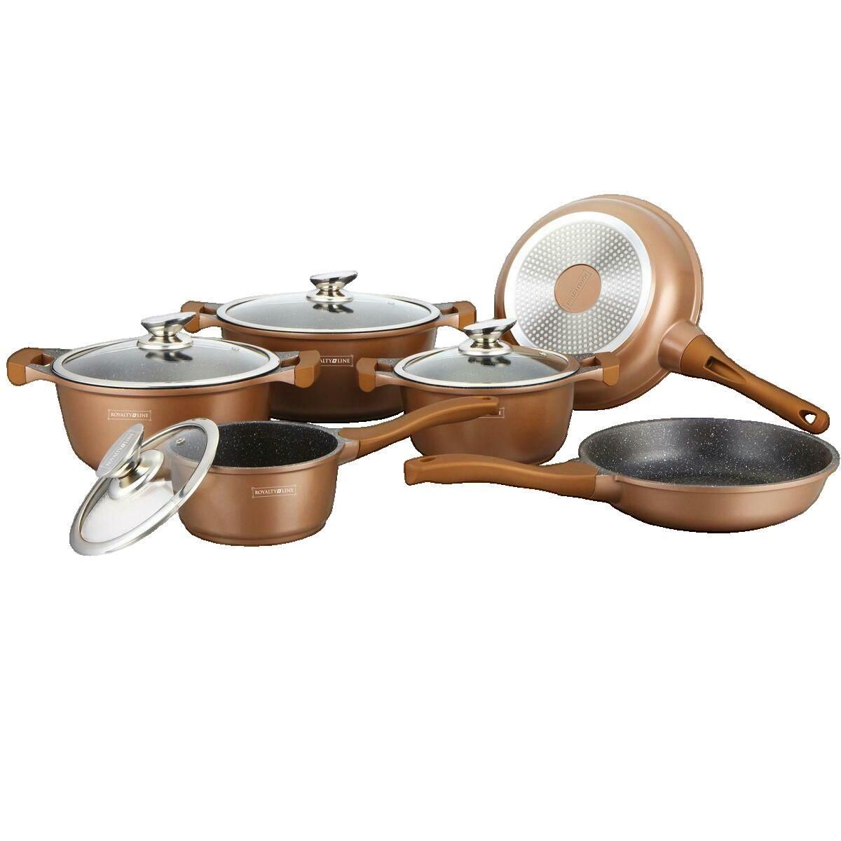 Royalty Line Batterie de cuisine Royalty Line RLBS1010M-COP Cuivre 13 pièces