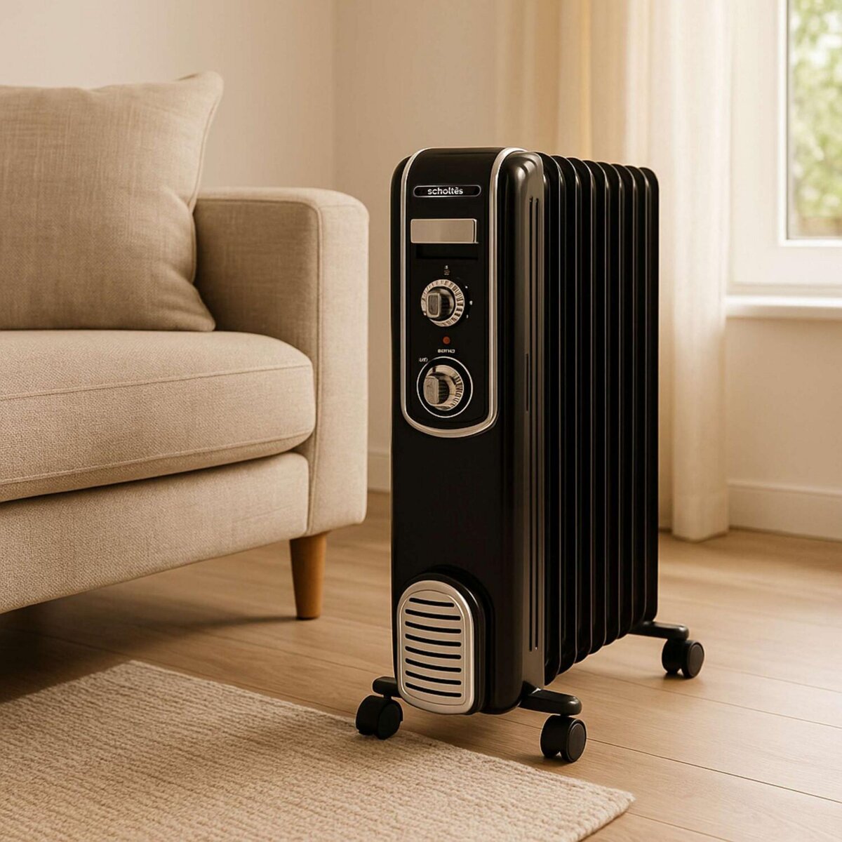 Scholtes Radiateur bain d'huile 2000w noir - schv709n