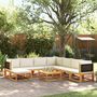 Voir la diapositive 1 : VIDAXL Salon de jardin avec coussins 9 pcs bois massif d'acacia