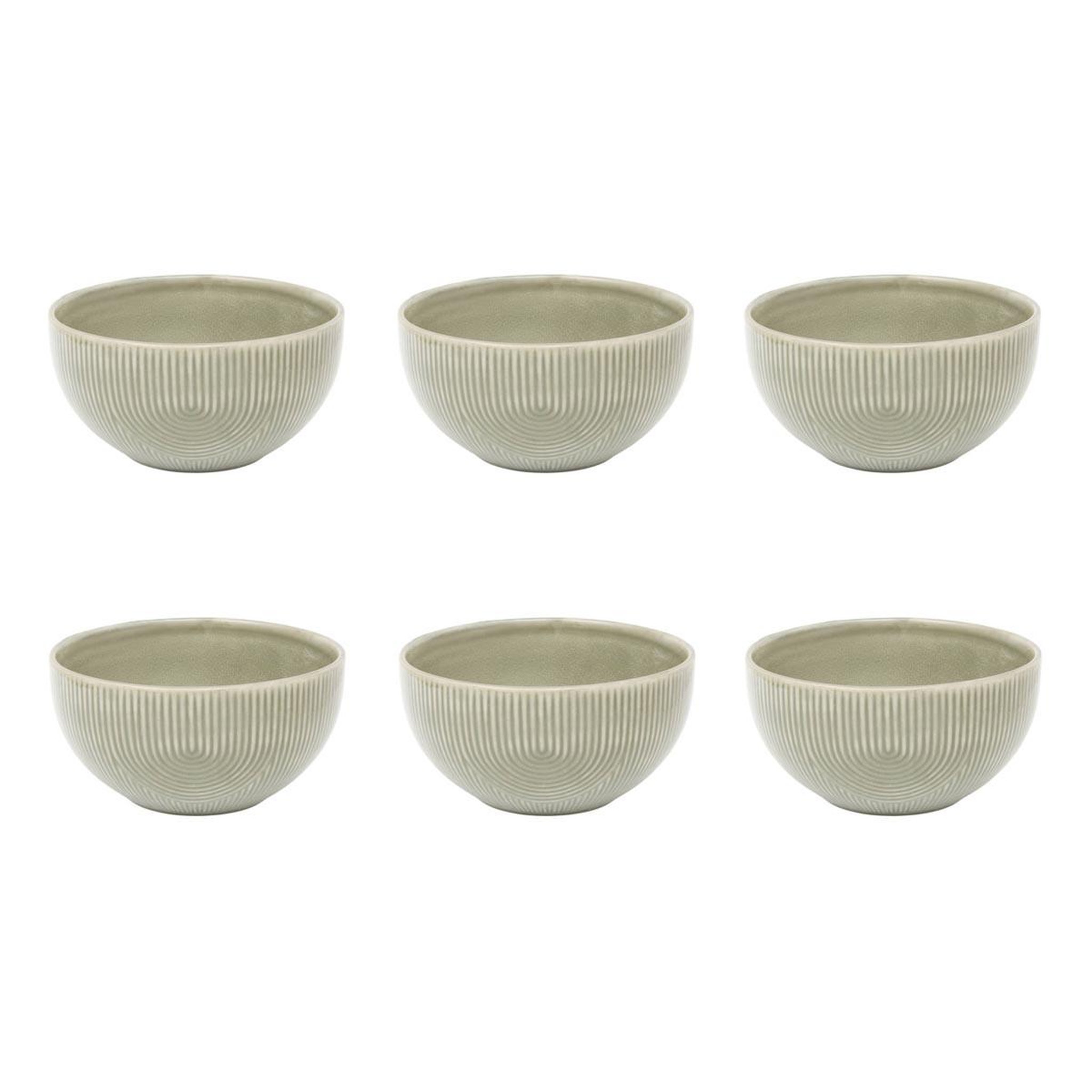 SECRET DE GOURMET Lot de 6 bols en faïence  lya  60cl vert