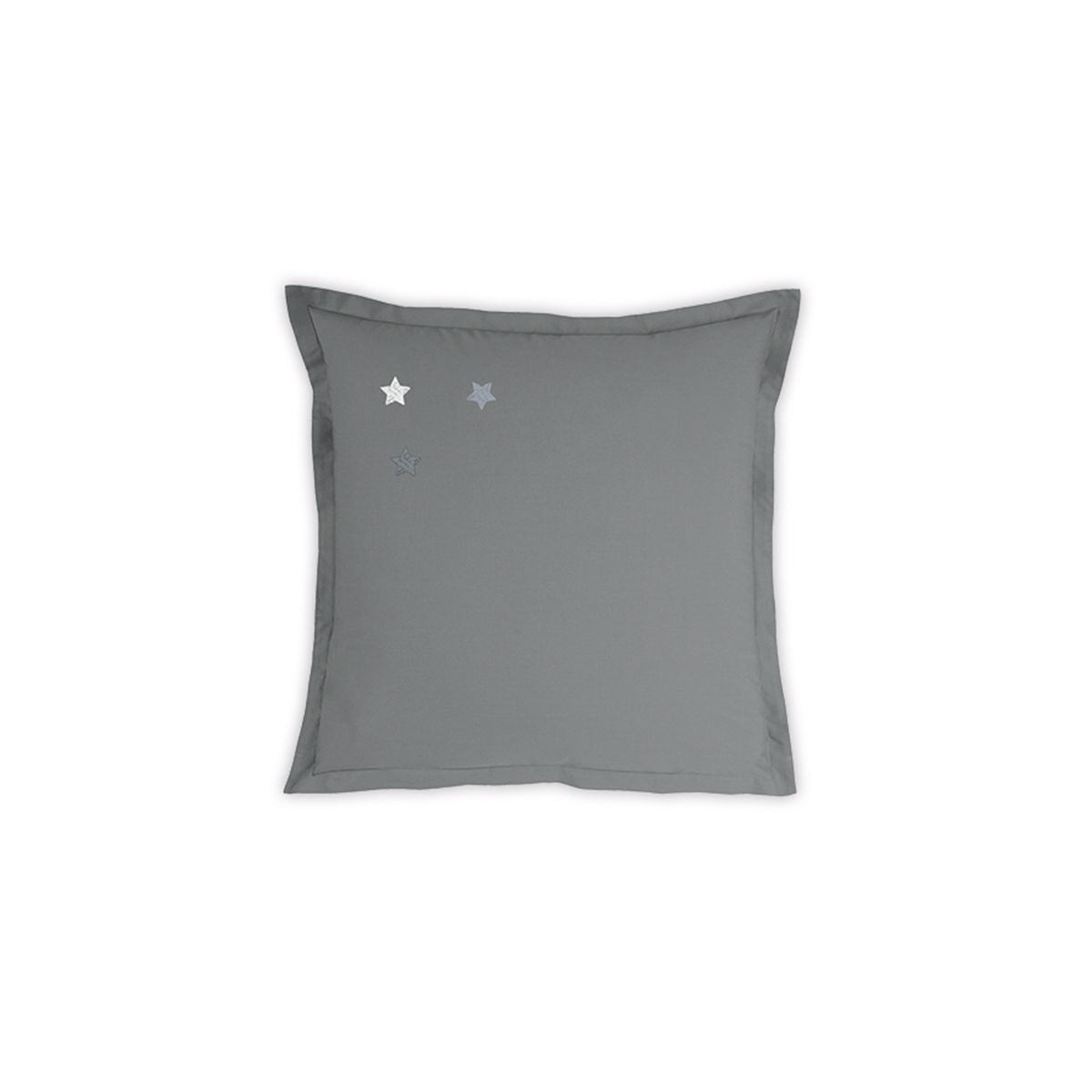 MATT & ROSE Taie d'oreiller brodée étoiles en coton 57 fils DOUCE NUIT
