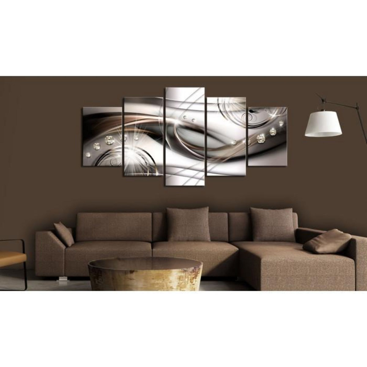 Paris Prix Tableau Imprimé  Brown Glitter