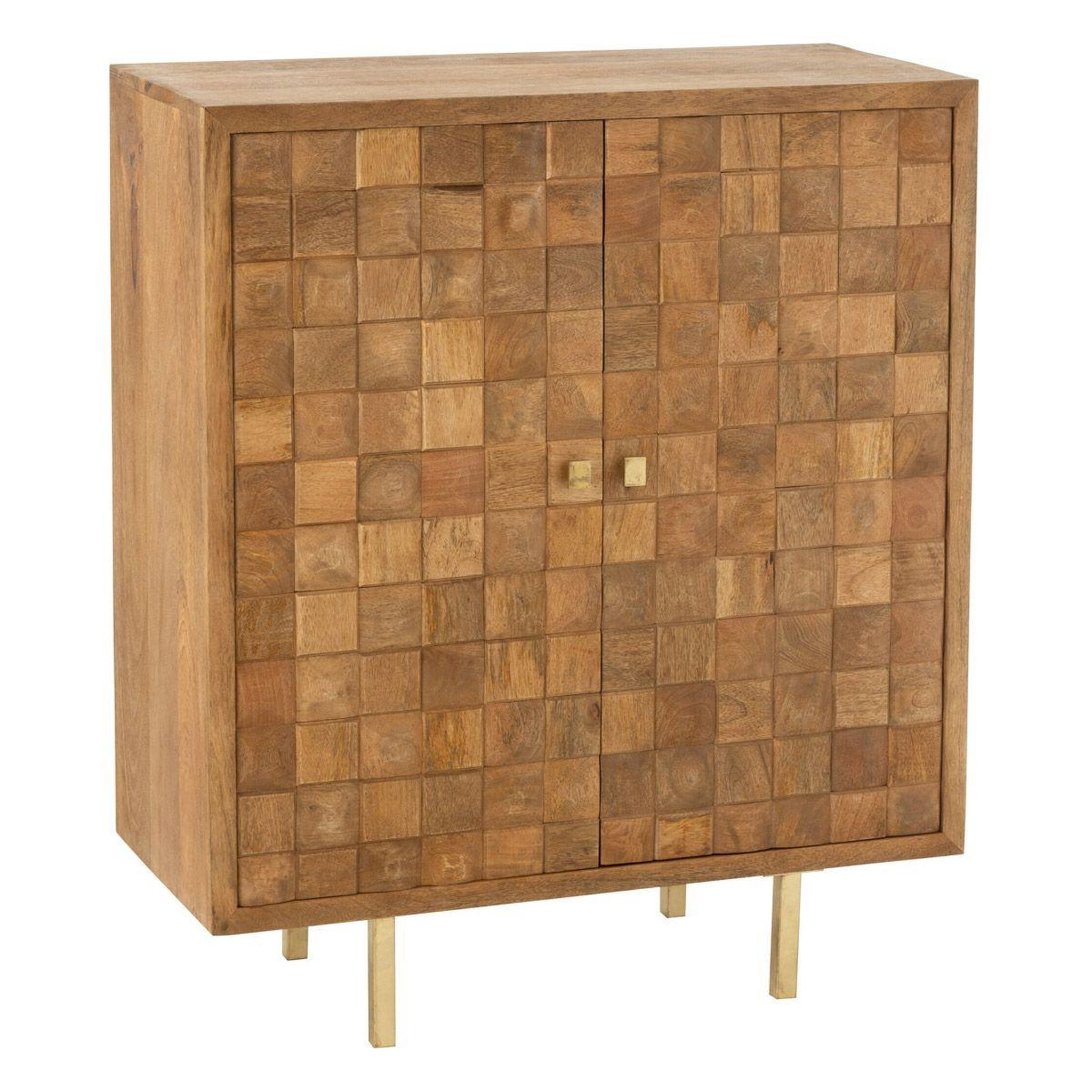 J-LINE Armoire 2 portes sur pied  nino  104cm naturel