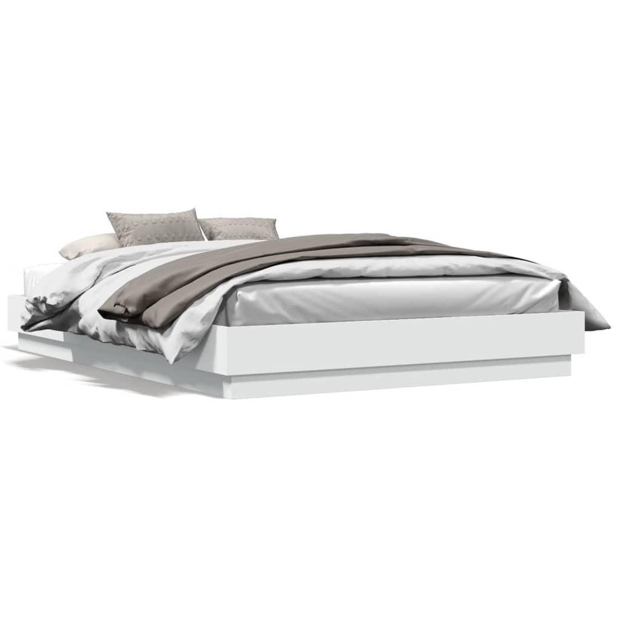 Voir la diapositive 2 : VIDAXL Cadre de lit sans matelas blanc 140x200 cm