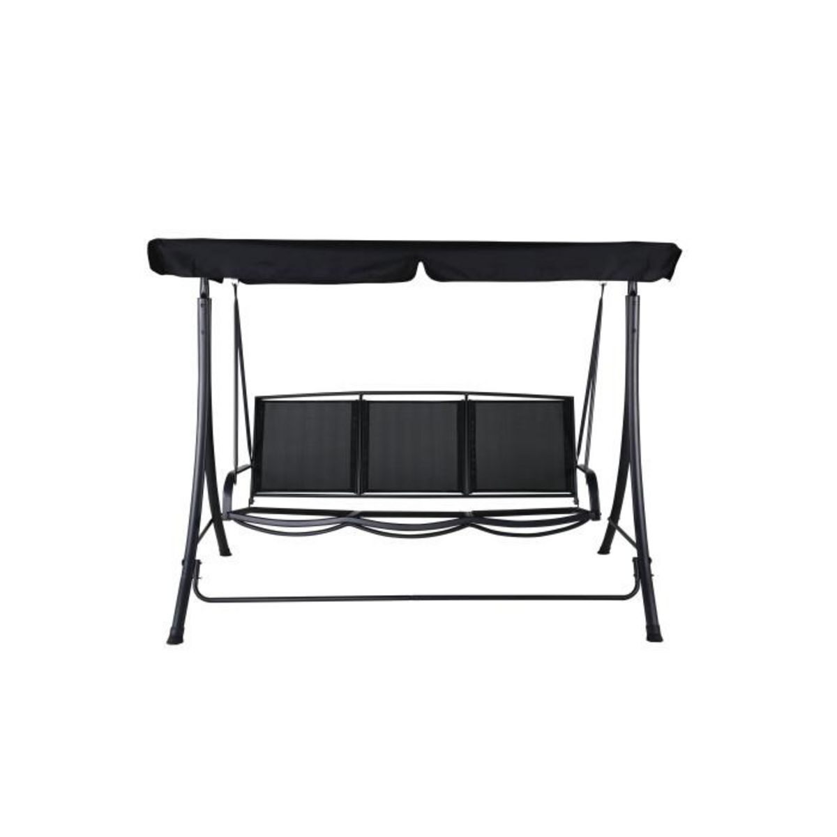 Paris Prix Balancelle de Jardin 3 Places  Madras  160cm Noir