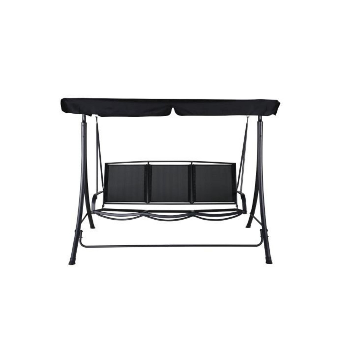 Paris Prix Balancelle de Jardin 3 Places  Madras  160cm Noir