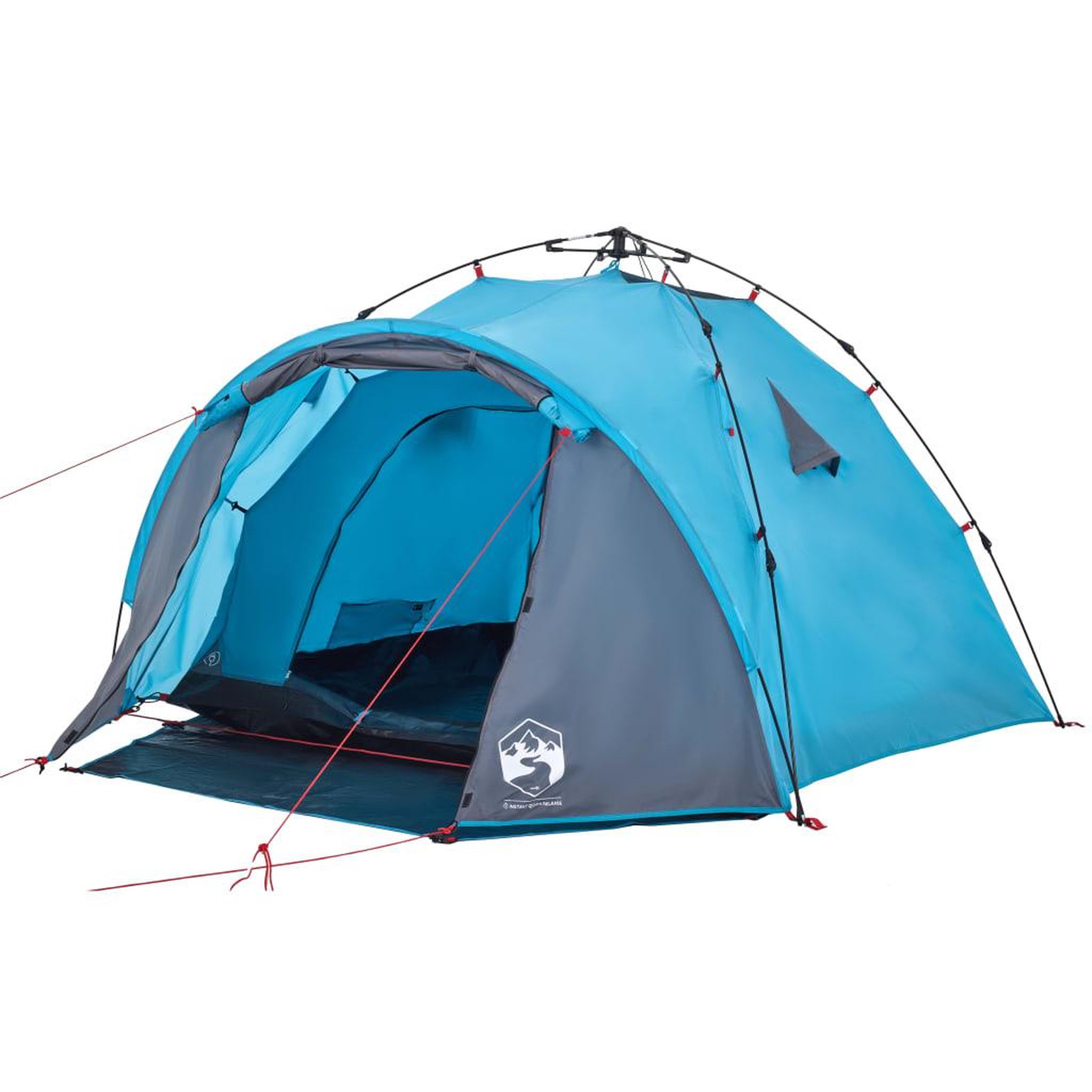 Voir la diapositive 5 : VIDAXL Tente de camping a dome 3 personnes bleu liberation rapide