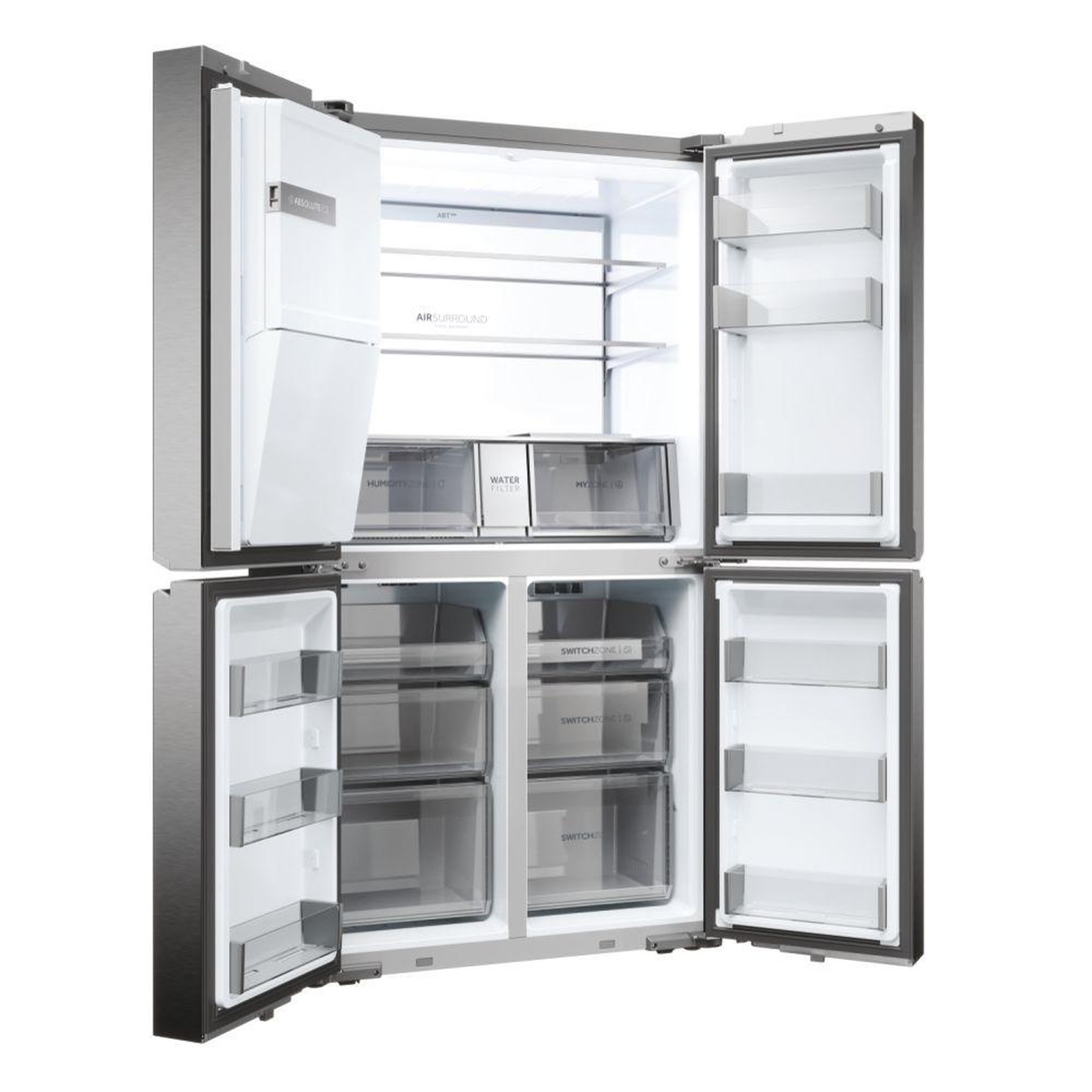 Voir la diapositive 3 : HAIER Réfrigérateur américain 90cm 601l nofrost - hcr7918eimp