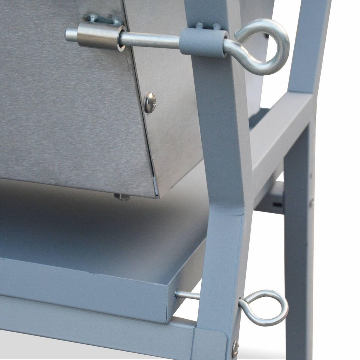 SWEEEK Rôtissoire électrique inclinable -  Mathurin Inox - Tournebroche. barbecue au charbon de bois à moteur pour grillades réceptions